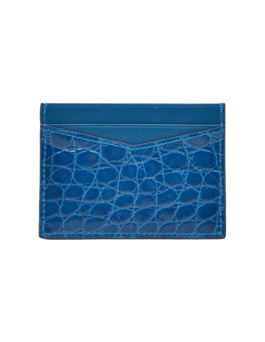 Lake Blue Crocodile Signatue Card Holder