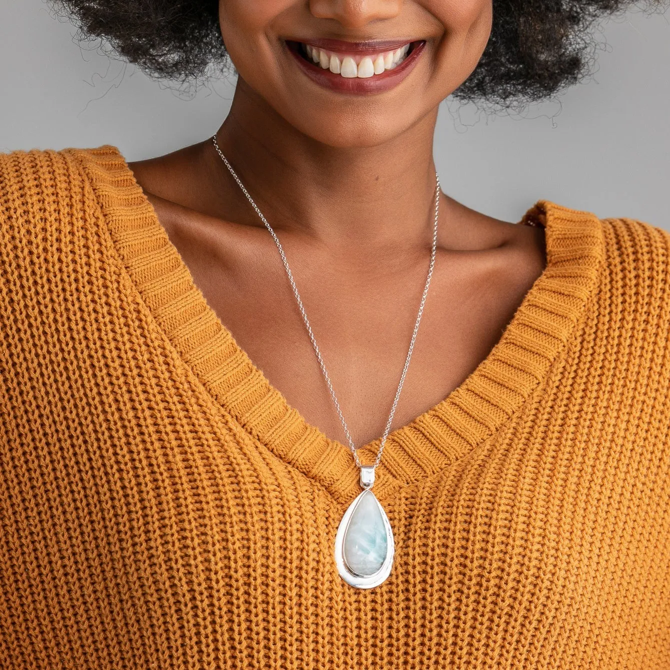 Larimar Pendant CLOUD L