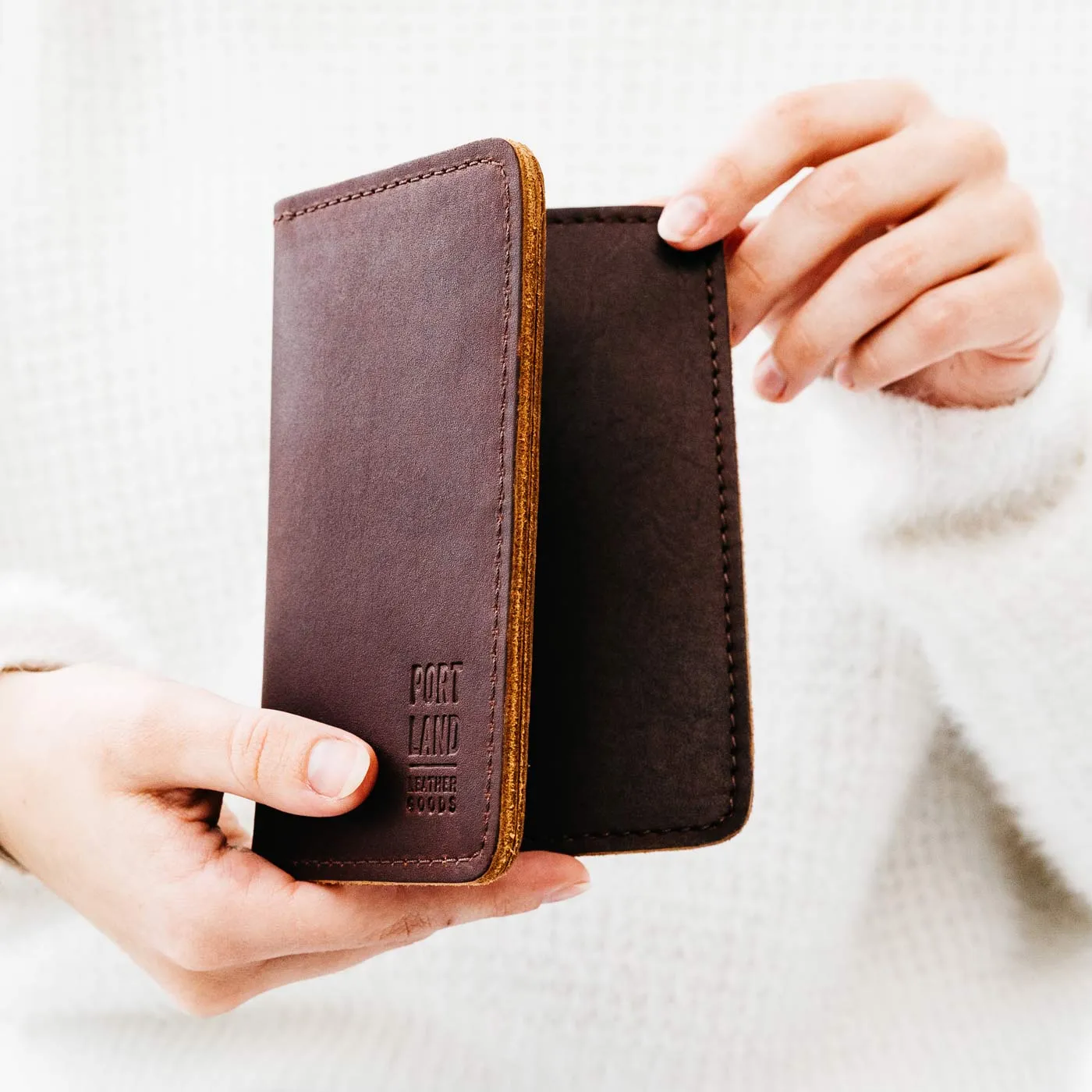 Leather Modern Passport Holder