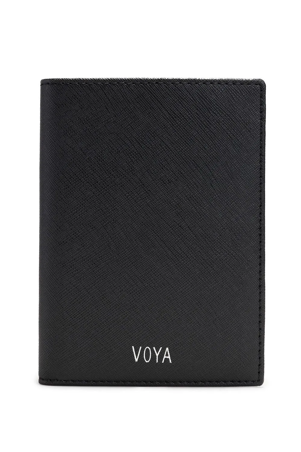 Leather Passport Holder Black