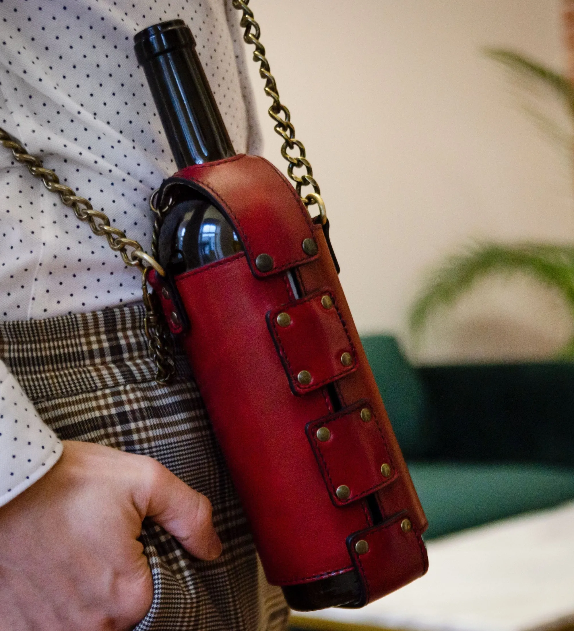 Leather Wine Tote - Saving Grapes