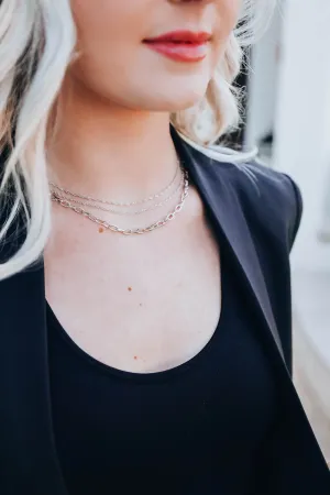 Level Up Layered Necklace - Silver