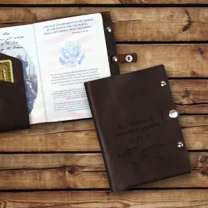 Lifetime Adventure Custom Genuine Leather Passport Holder