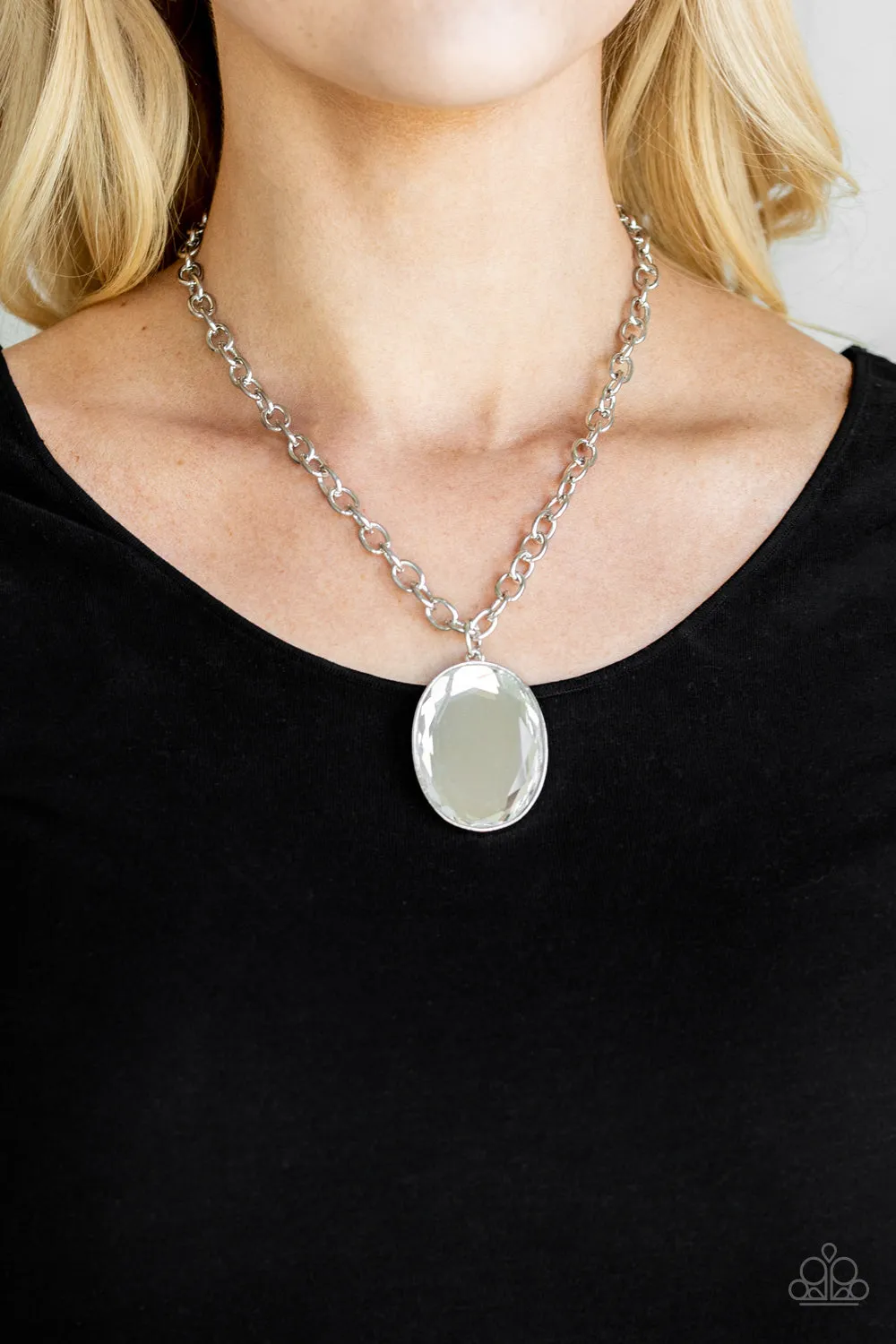 Light As HEIR - White Necklace - Paparazzi Accessories