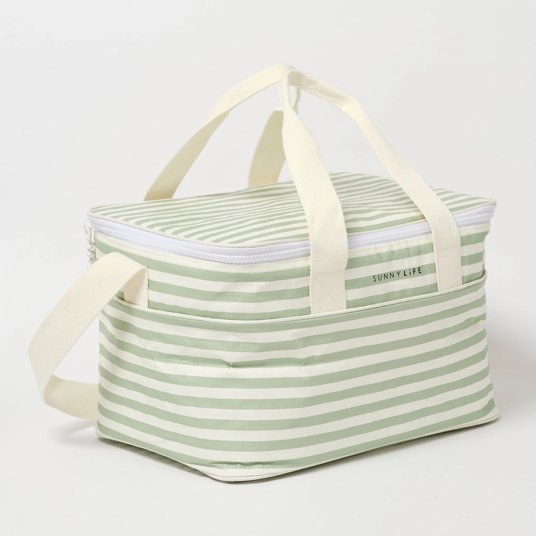 Light Cooler Bag | La Palma Sage Stripe