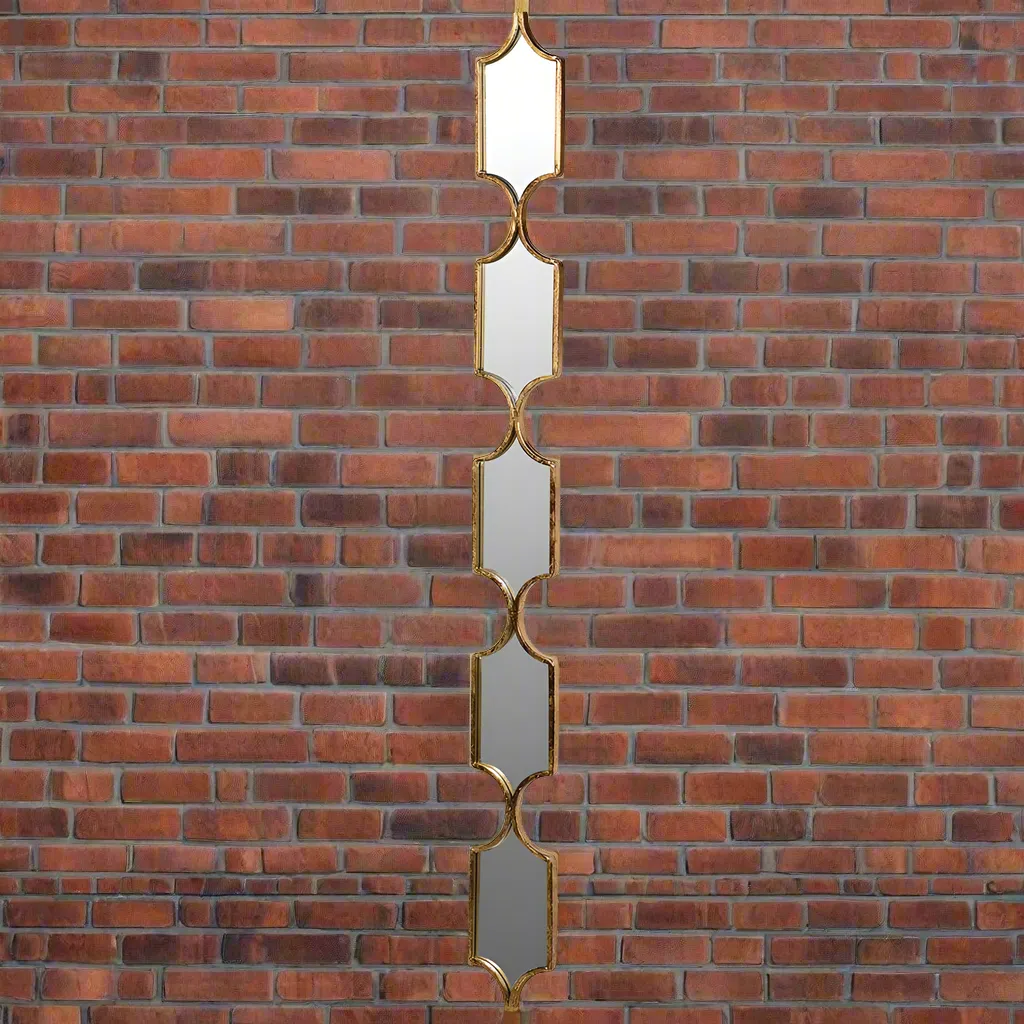 Long & Narrow Gilt Wall Mirror - 144cm