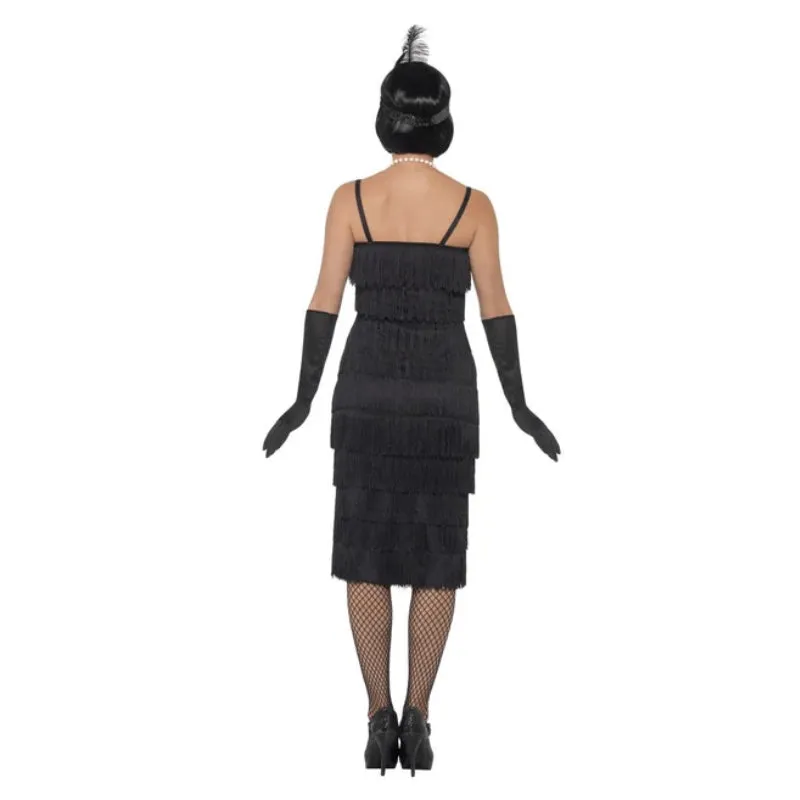 Long Black Flapper Dress