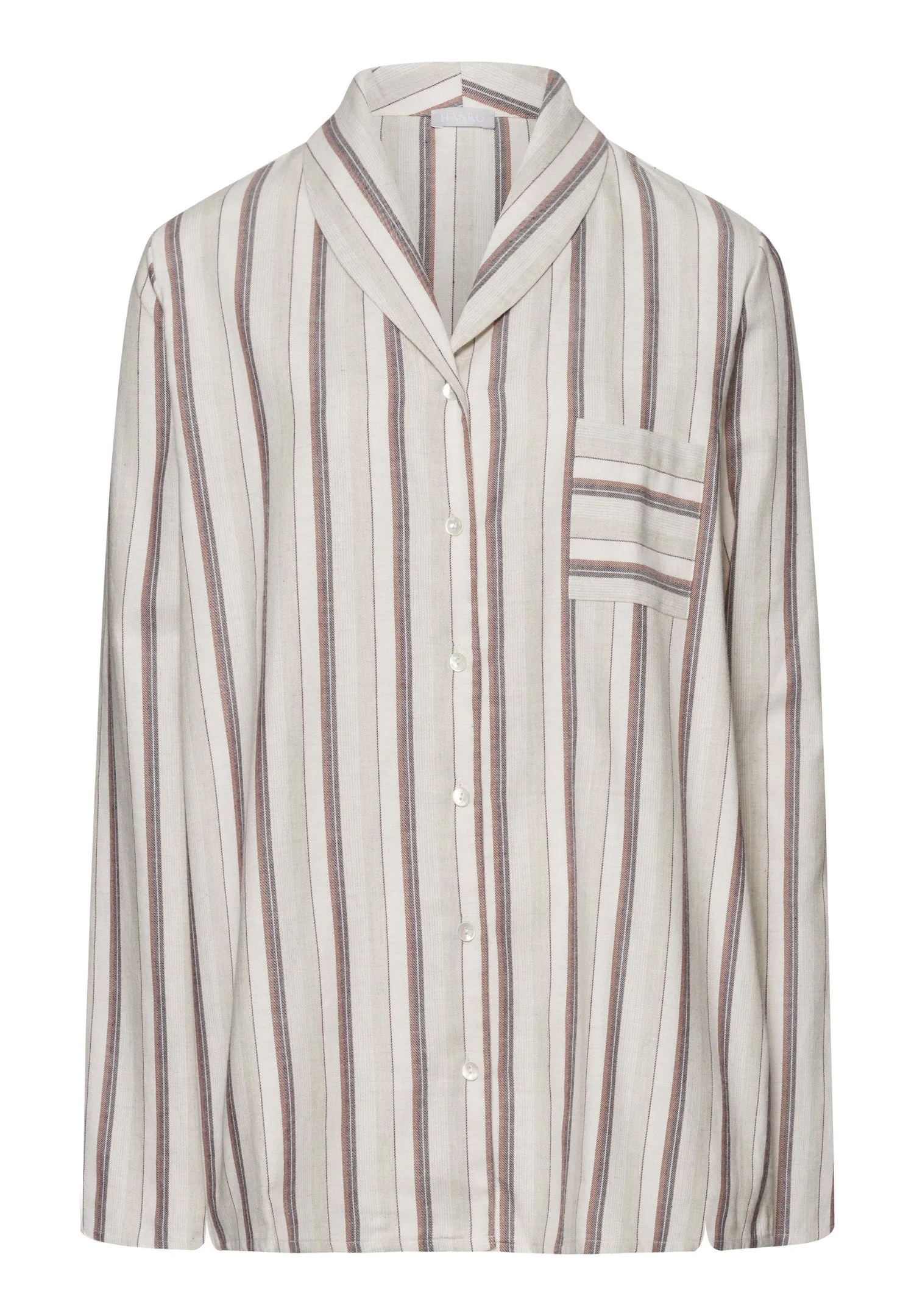 Loungy Nights Cotton Shawl Collar Shirt | Meraki Stripe 74967-2165