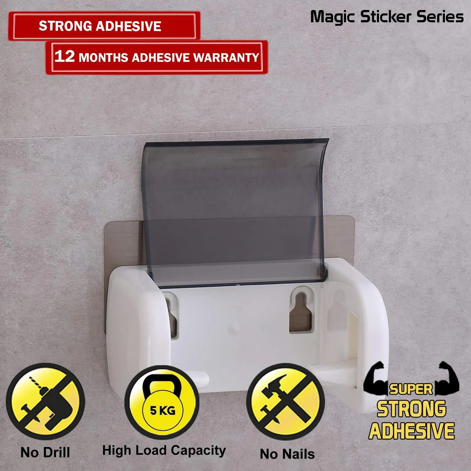 Magic Sticker Series Self Adhesive Toilet Paper Roll Holder