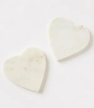 Marble Heart Coasters Set of 4