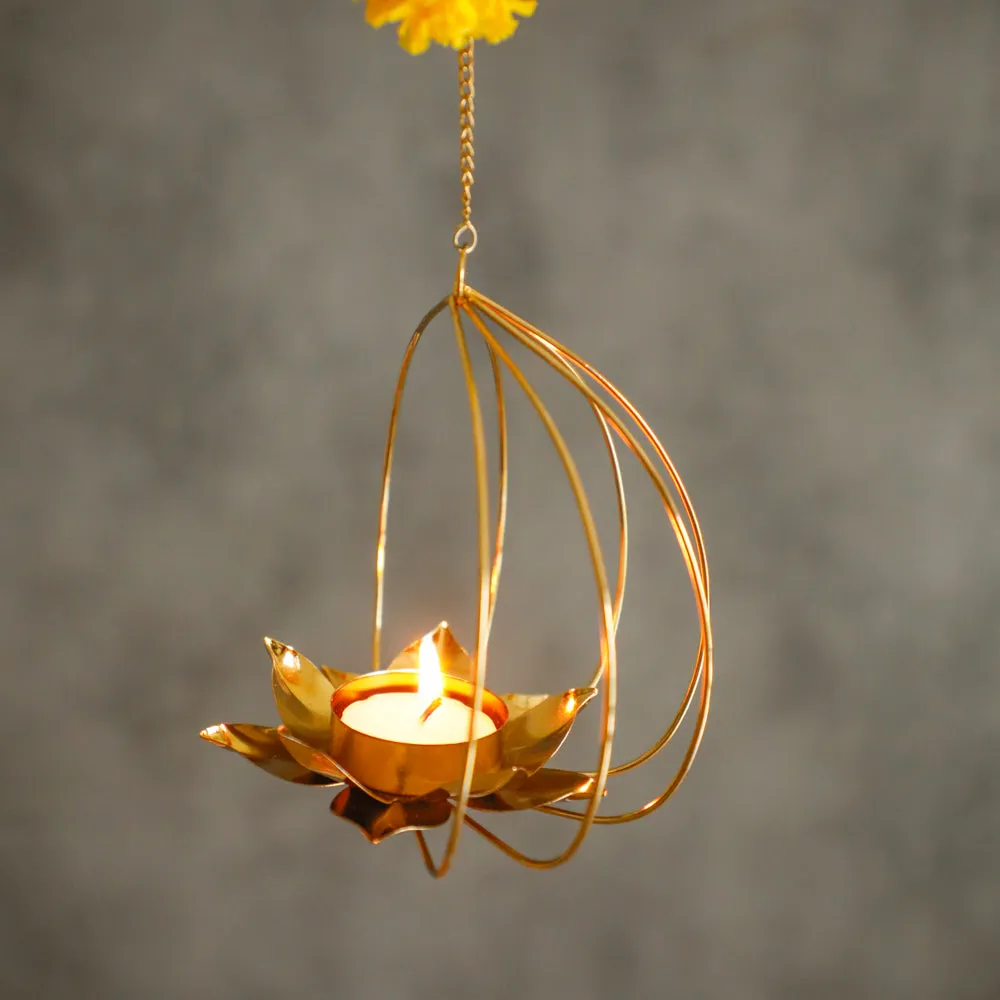 Marigold Lotus Hanging Diya