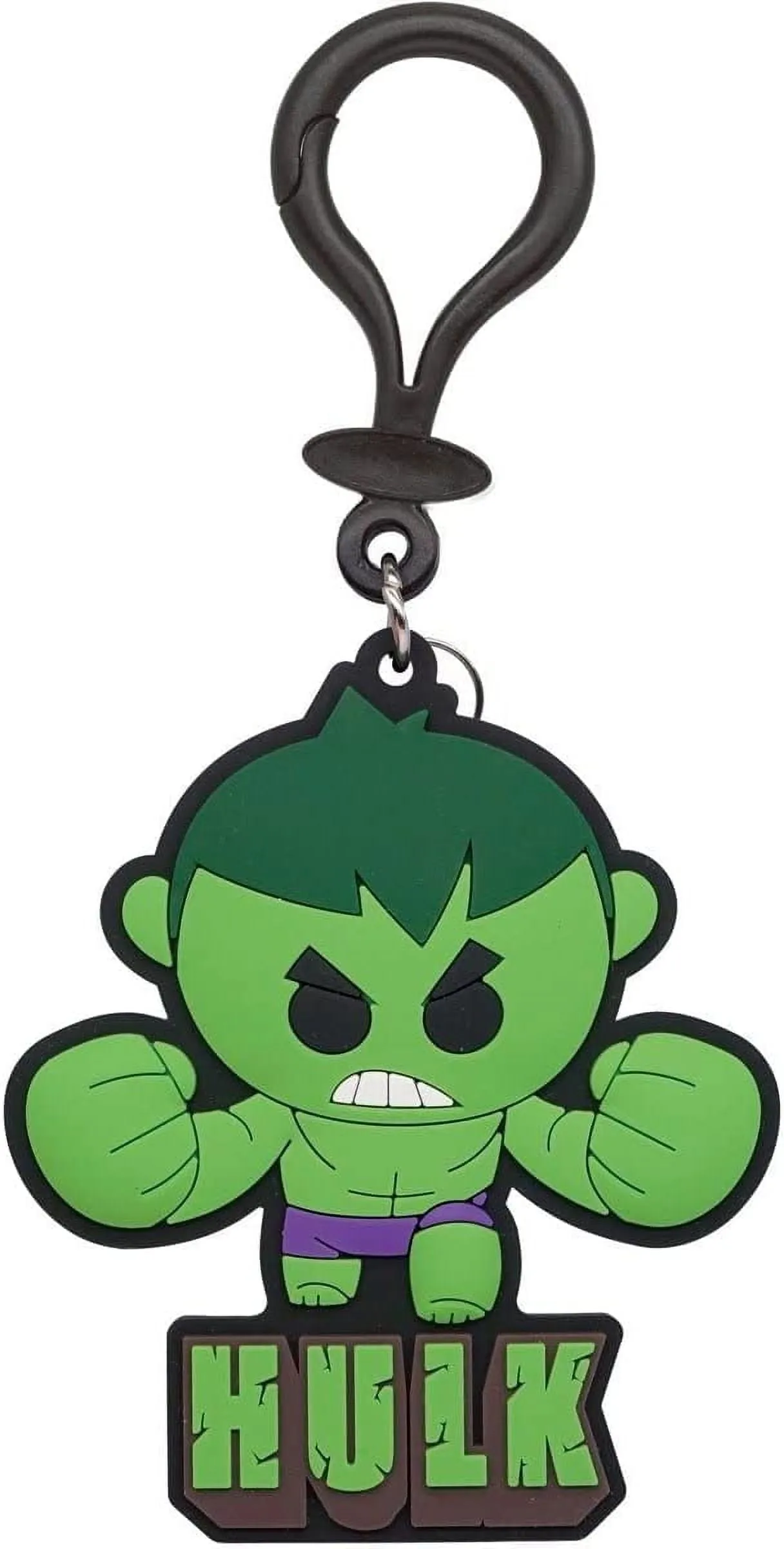 Marvel Hulk Soft Touch Bag Clip - Marvel Hulk Backpack Keychains for Boys and Girls, Cute Marvel Hulk Keychain Accessories for Purse, Marvel Hulk Key Ring Charms for Marvel Fans - 4.5 Inches