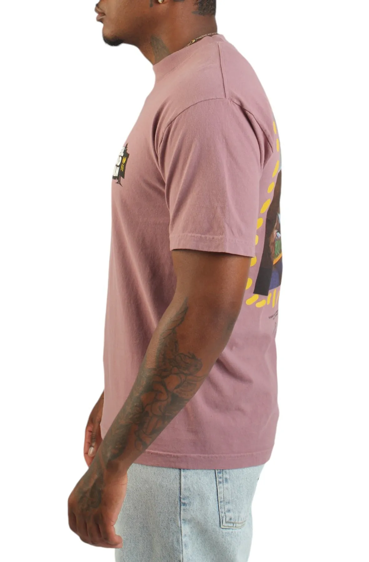 Mauve Oversized Masked Man Tee