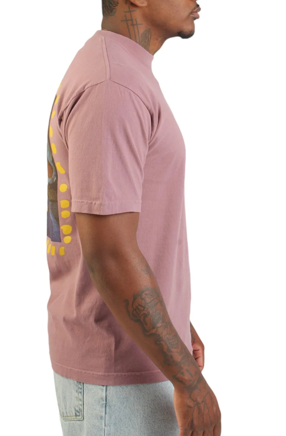 Mauve Oversized Masked Man Tee