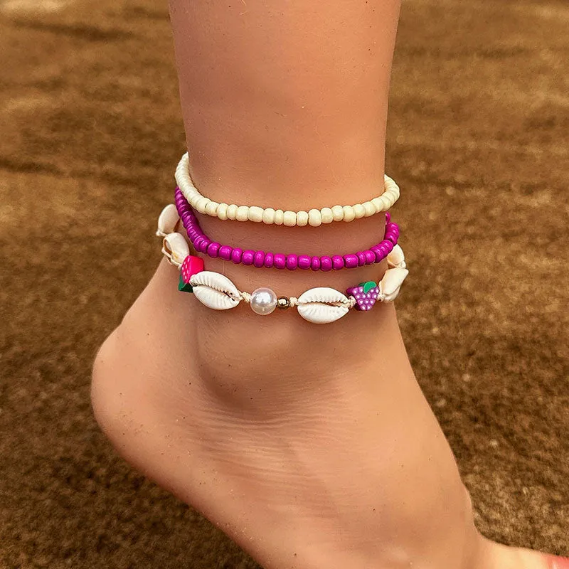 MermaidDream Colorful Anklet - Foot Ornaments Bead Starfish Shell