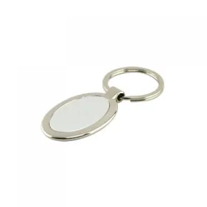 Metal Keychain In Oval Shape