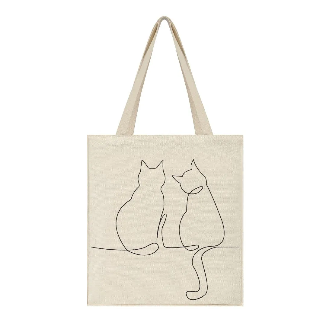 MILO CAT TOTE BAG - CREAM