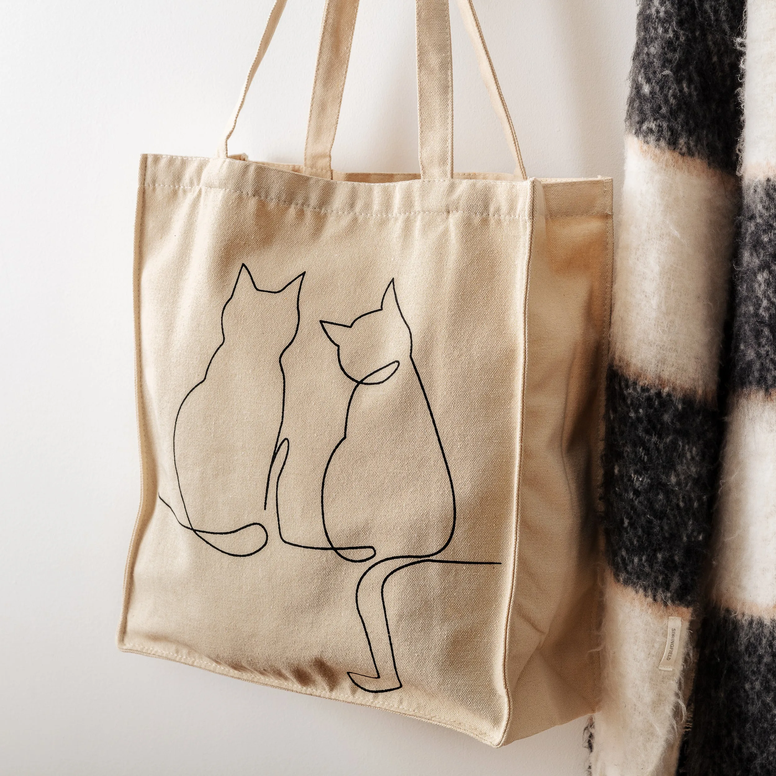 MILO CAT TOTE BAG - CREAM