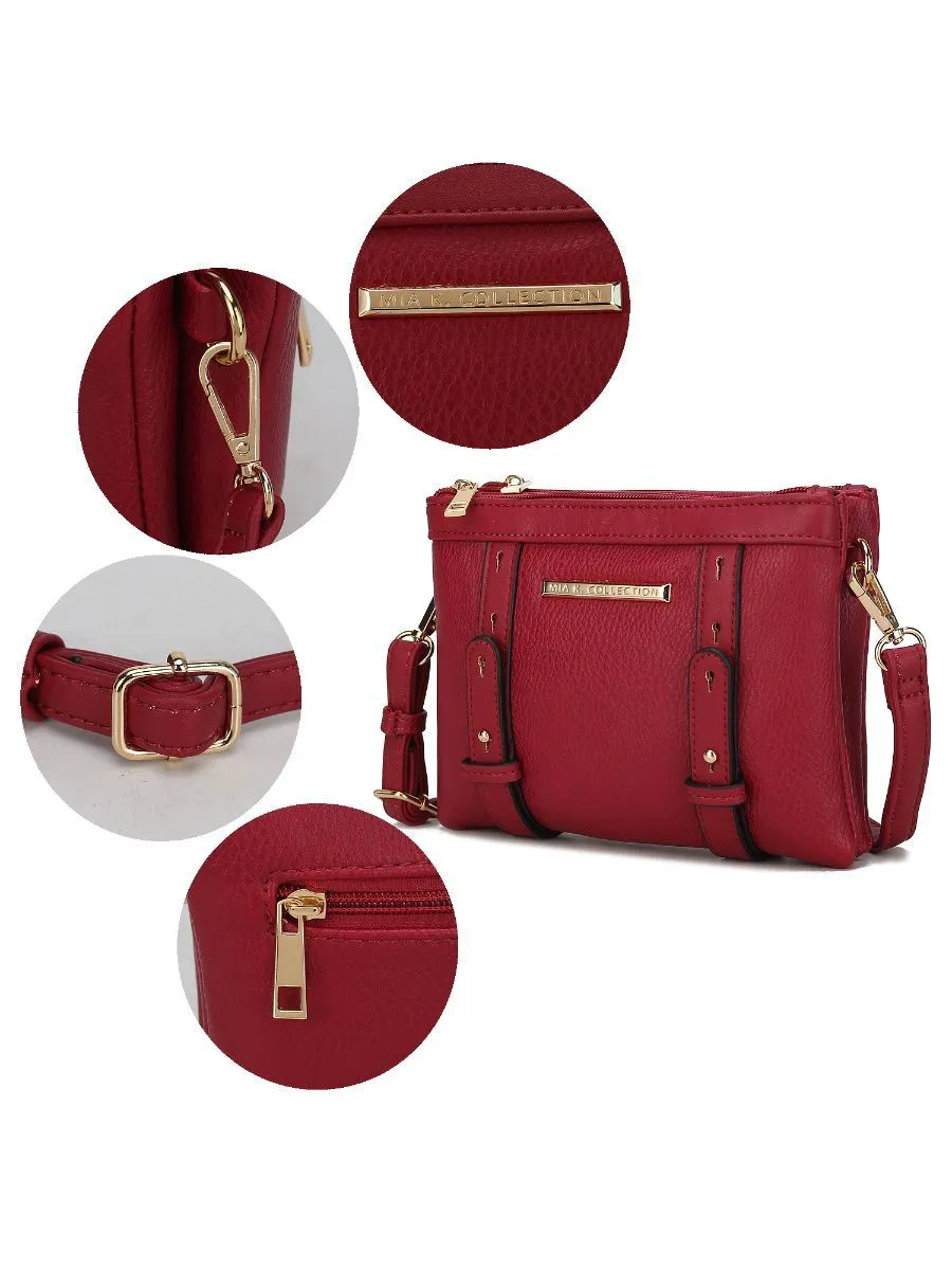 MKF Collection Elsie Multi Compartment Crossbody Bag by Mia k