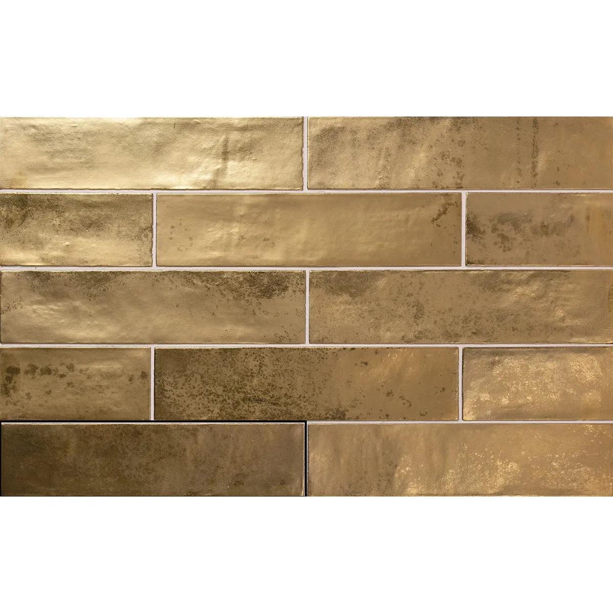 Molten Gold Brick Ceramic Subway Tile