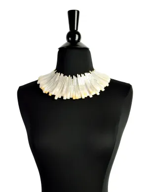 Monies Vintage Exceptional Curved Mother of Pearl Collar Necklace