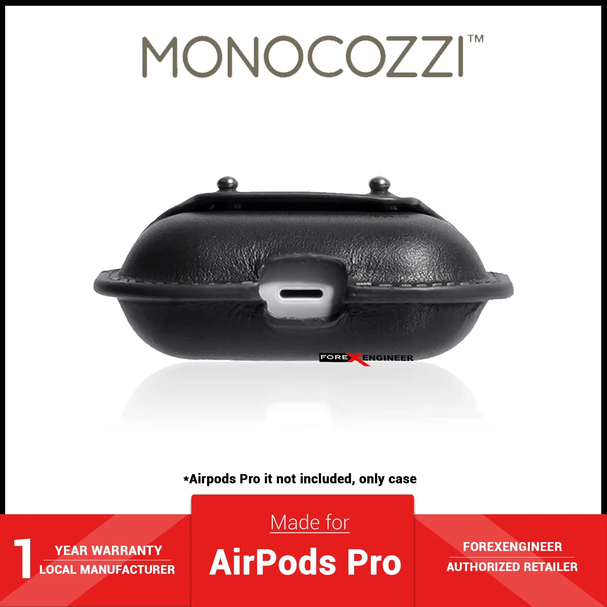 Monocozzi Exquisite for AirPods Pro - Genuine Leather Case  - Black ( Barcode : 4895199105904 )