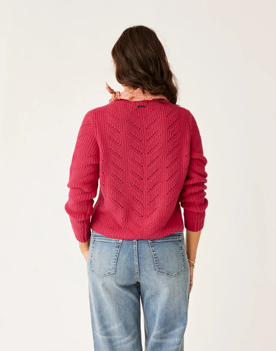 Monroe Sweater: Raspberry