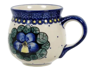 Mug, Belly Mug, 10oz Medium in "Pansies" by Manufaktura | K090S-JZB