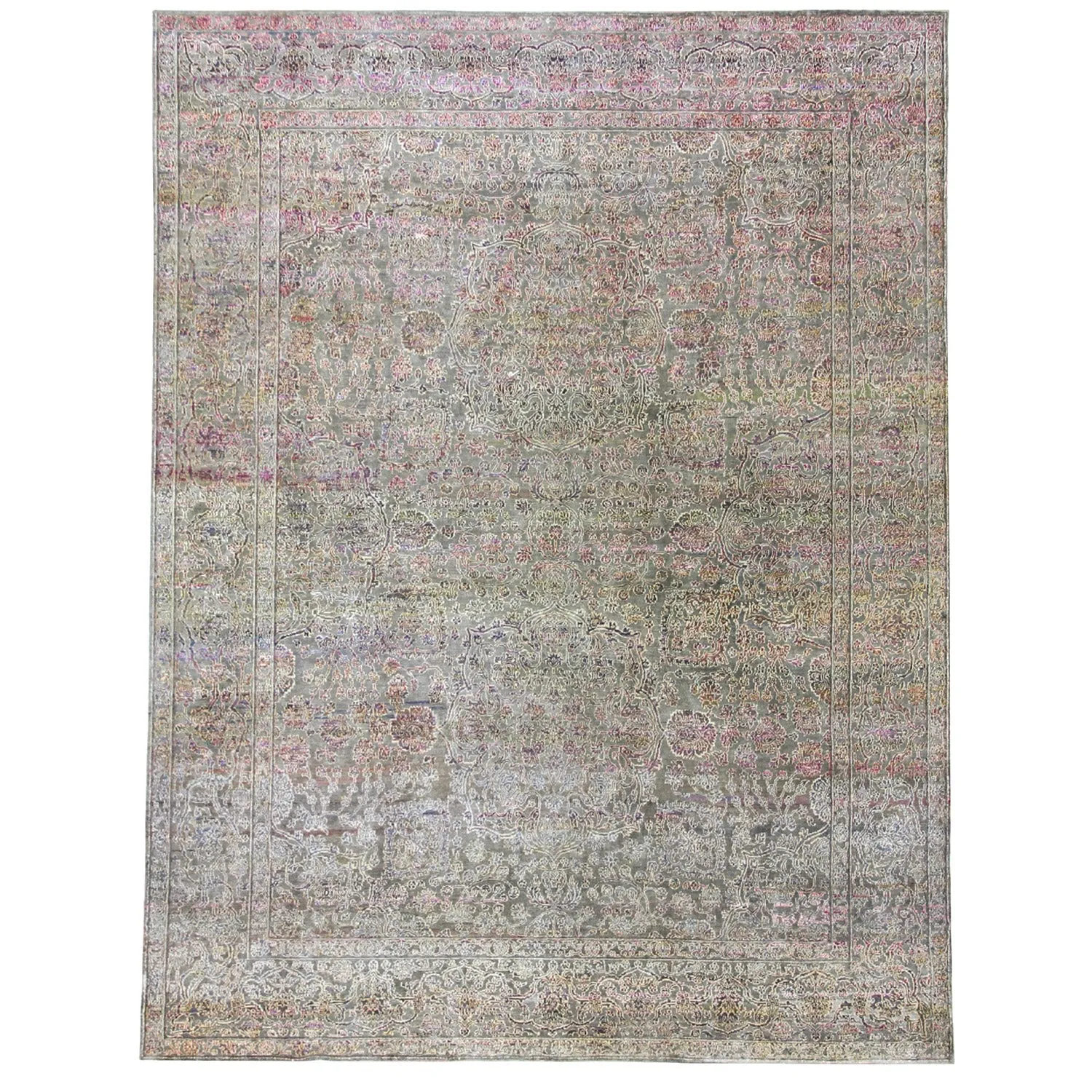 Multicolored Alchemy Transitional Silk Rug - 7'1" x 10'2"