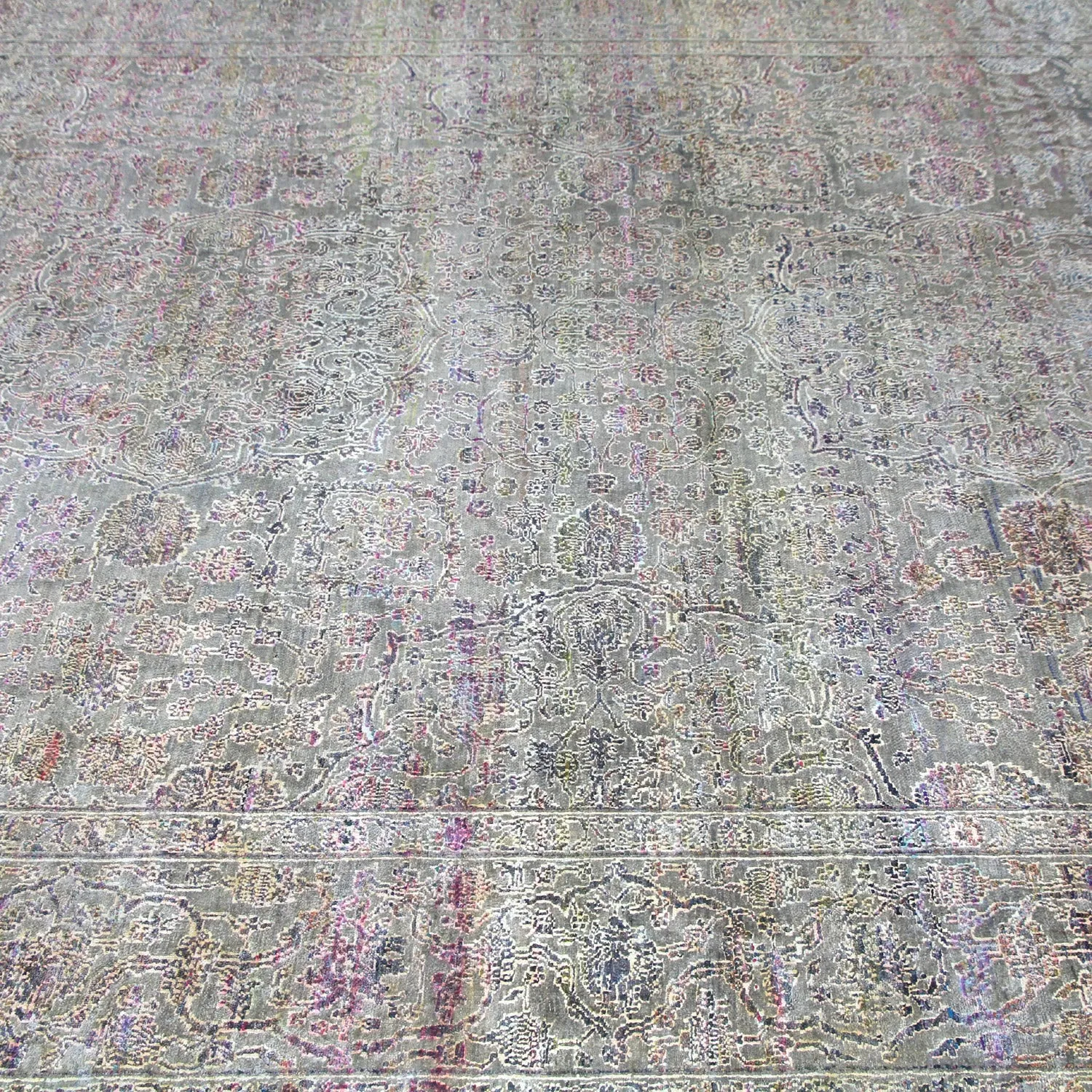 Multicolored Alchemy Transitional Silk Rug - 7'1" x 10'2"