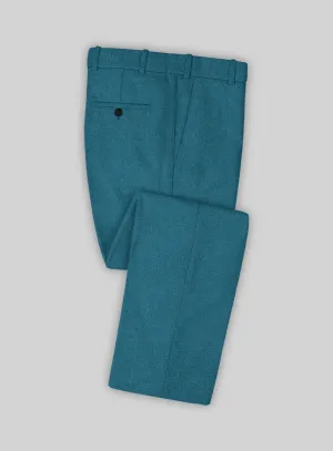 Naples Teal Blue Tweed Pants