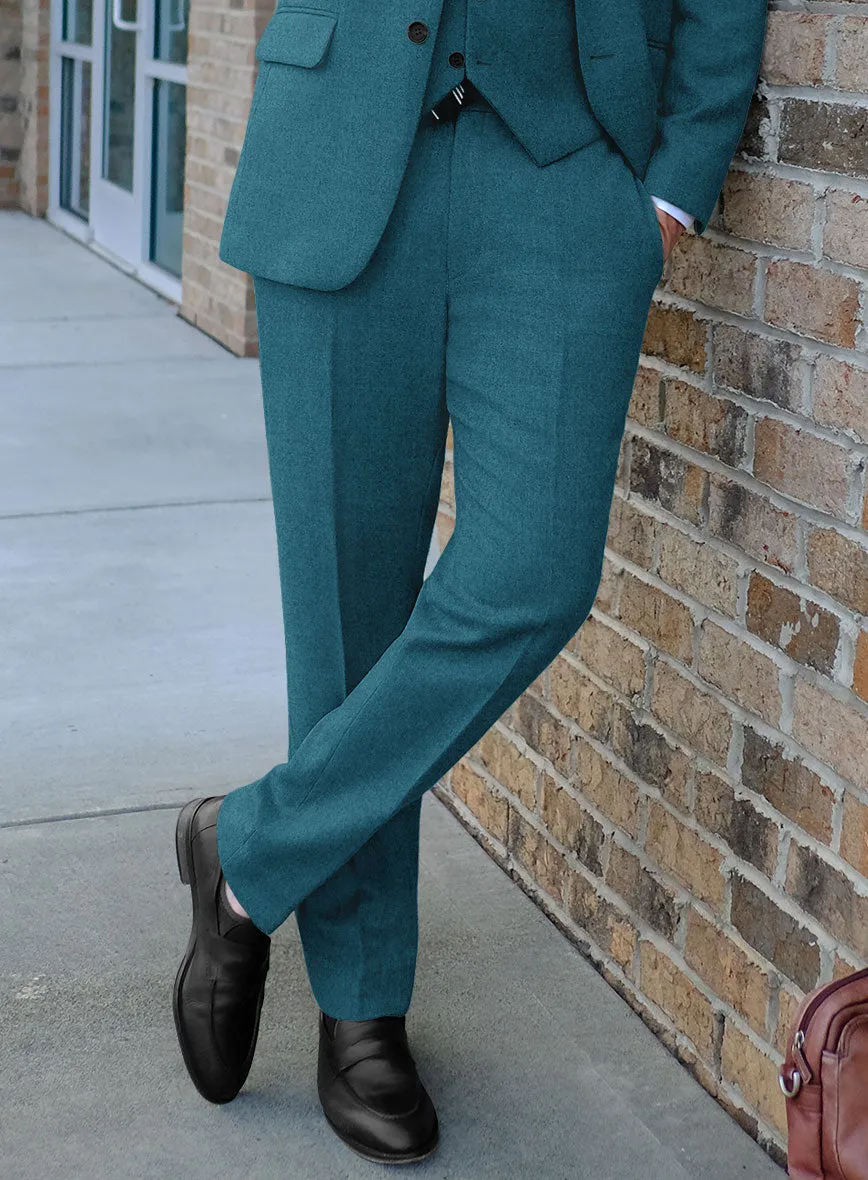 Naples Teal Blue Tweed Pants