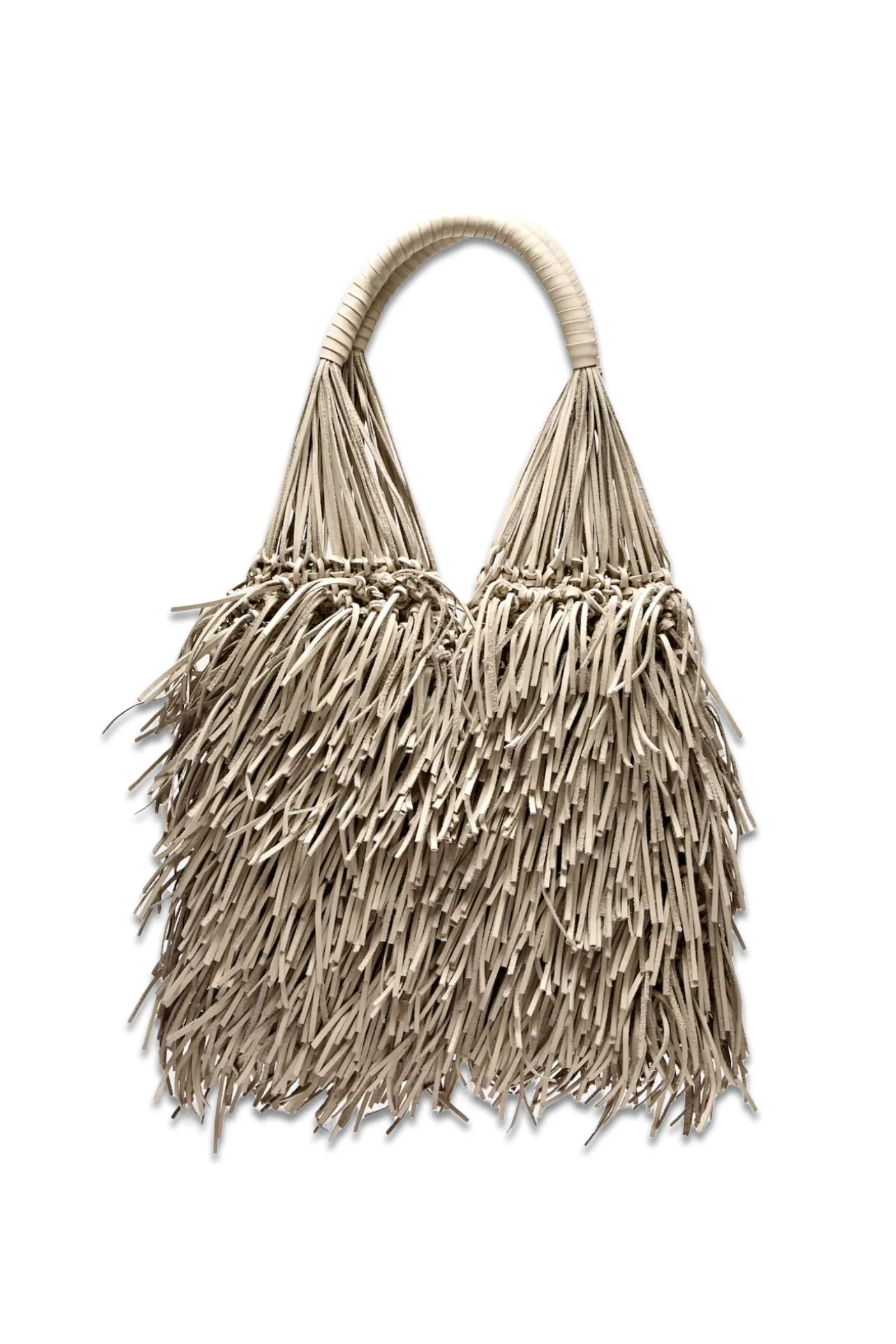 Nappa Leather Bag With Fringe Detail