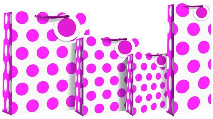 Neon Pink Gift Bag - Medium size 21 x 10 x 25cm