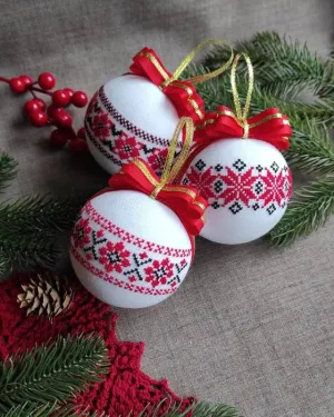 New Year ornament in Ukrainian style