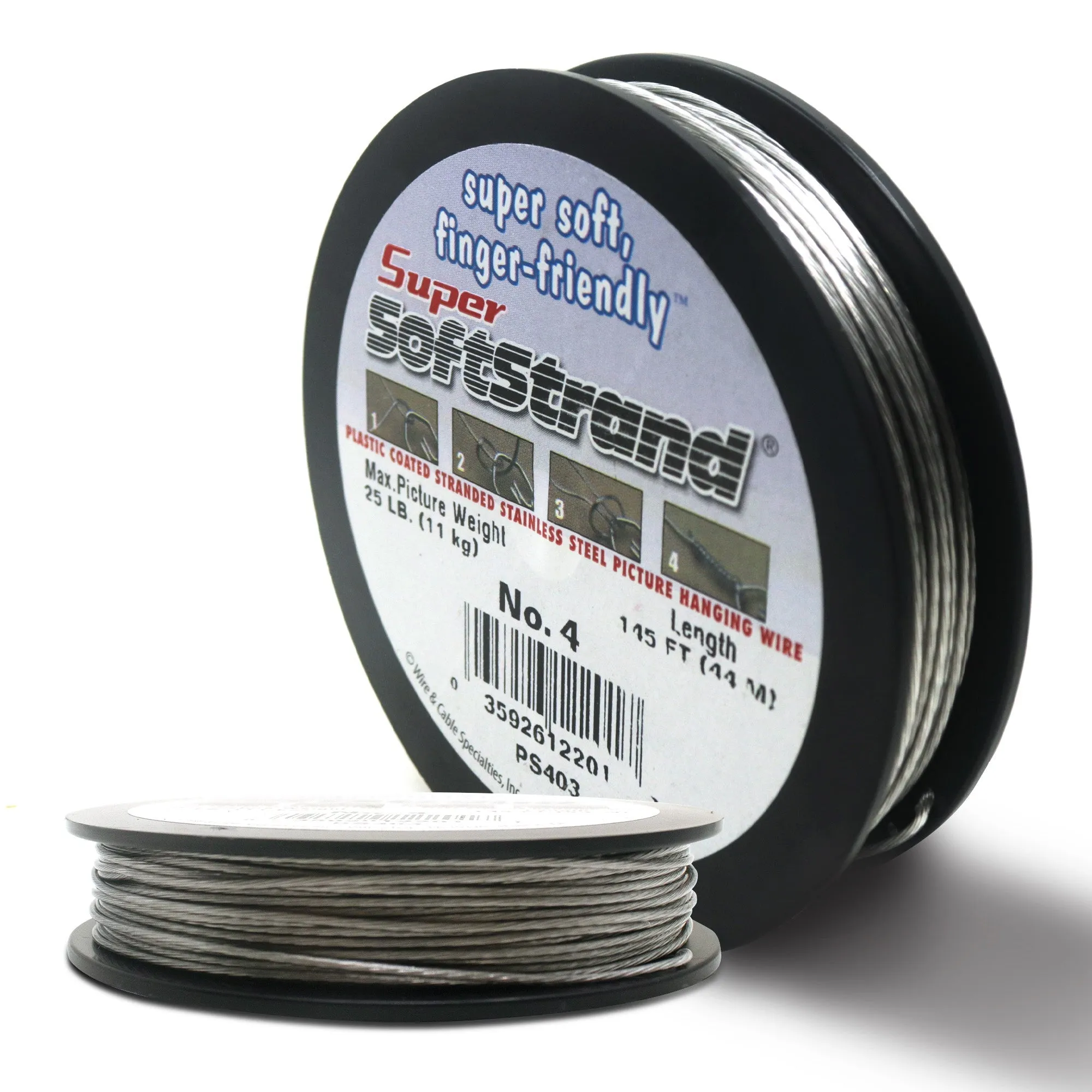 No. 4 Vinyl Coated Stainless Wire Small 145ft