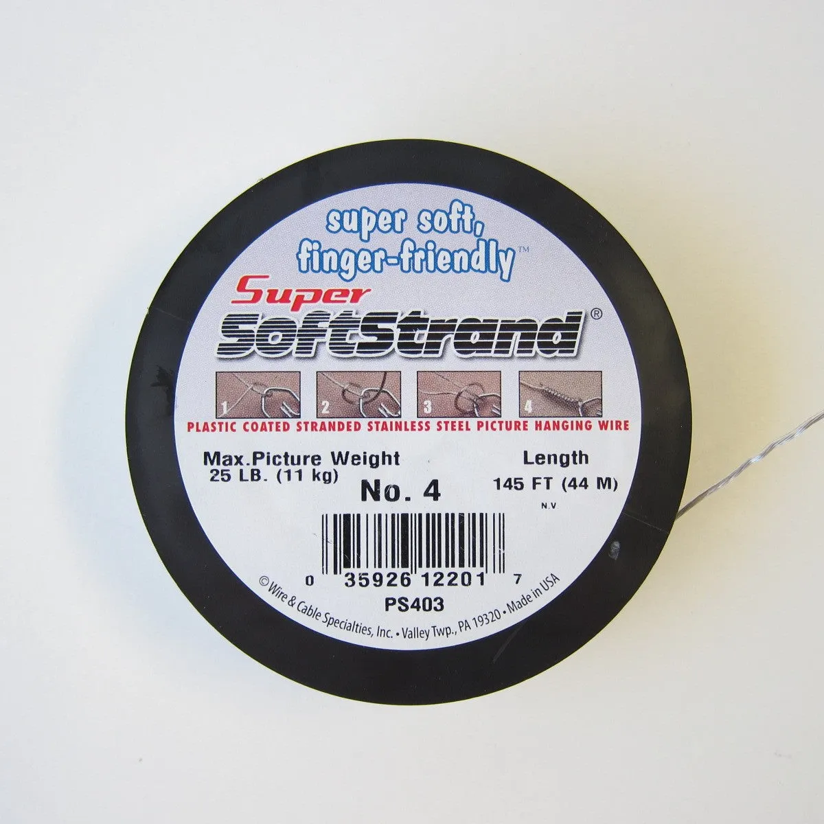 No. 4 Vinyl Coated Stainless Wire Small 145ft