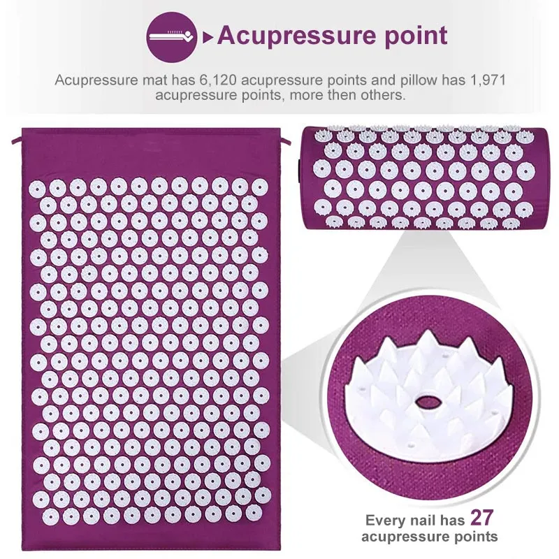 Non-Slip Acupressure Cushion Massage Mat