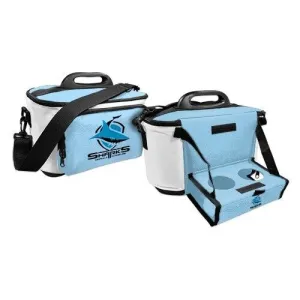 NRL Drink Cooler Bag With Tray - Cronulla Sharks - Team Logo