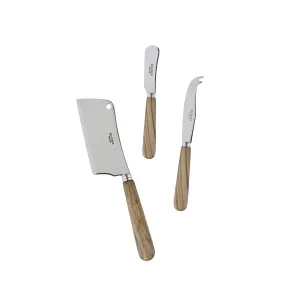 Olive Wood Cheese Knife Combo