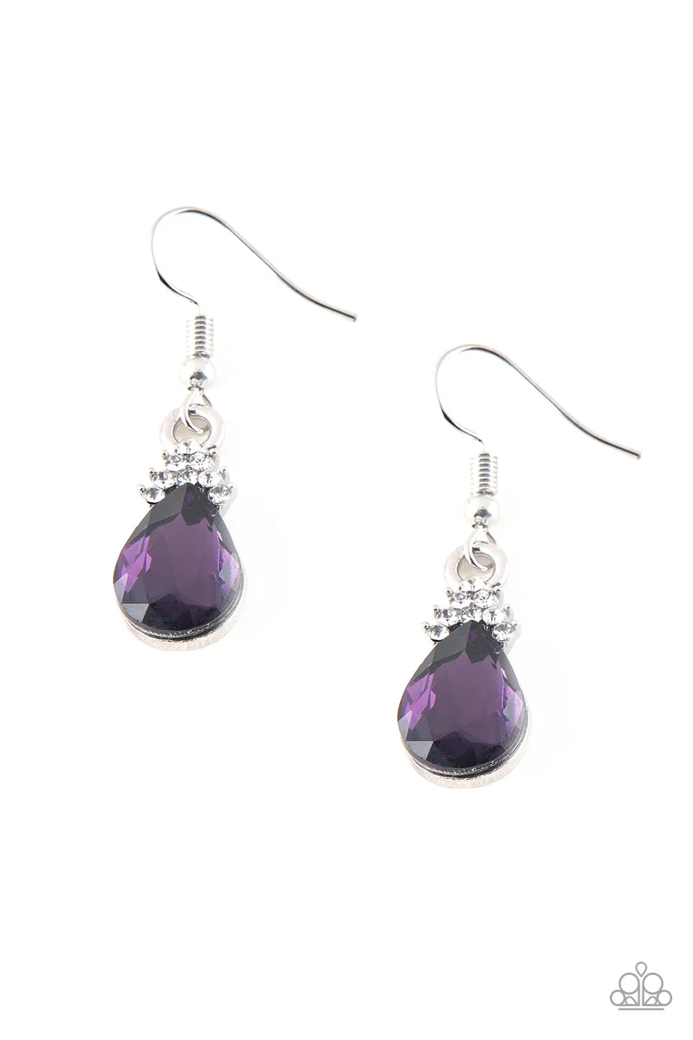 Open Door Jewelry - 5th Avenue Fireworks - Purple Earrings - Paparazzi Accessories