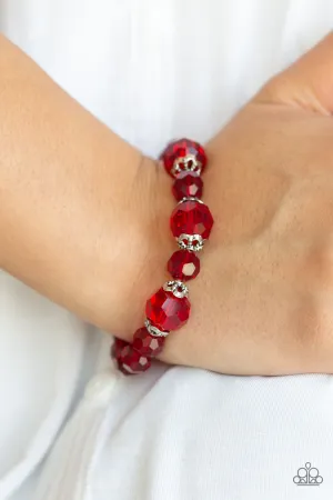 Open Door Jewelry - Crystal Collision - Red Bracelet - Paparazzi Accessories