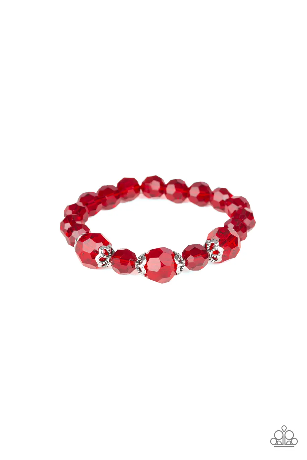 Open Door Jewelry - Crystal Collision - Red Bracelet - Paparazzi Accessories