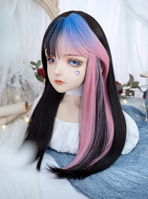 Pastel Goth Money Piece Wig