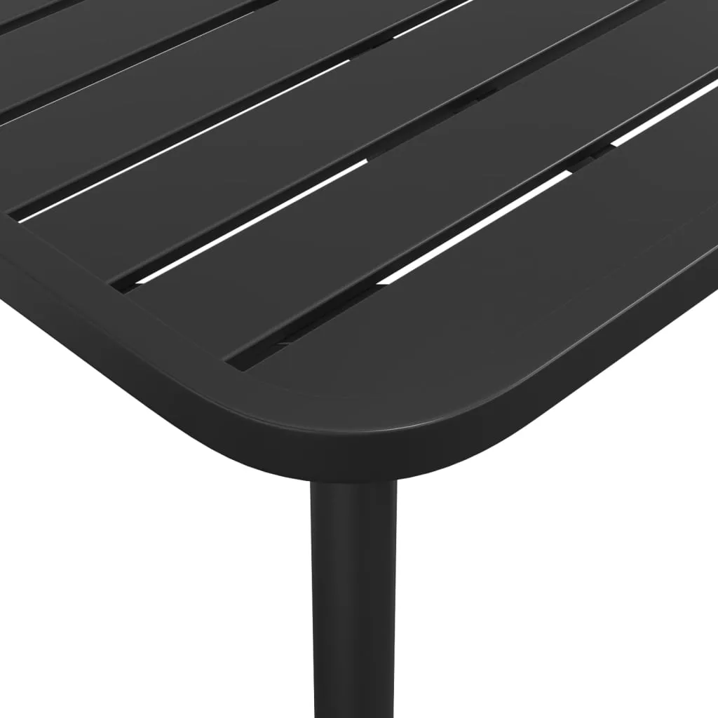 Patio Table Outdoor Patio Dining Table for Lawn Garden Anthracite Steel