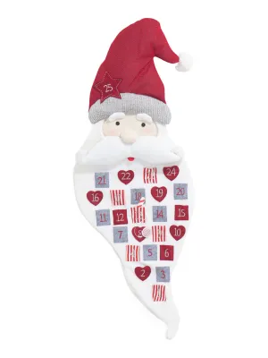 PEPPERMINT SQUARE 50in Door Hanging Santa Advent Christmas Calendar