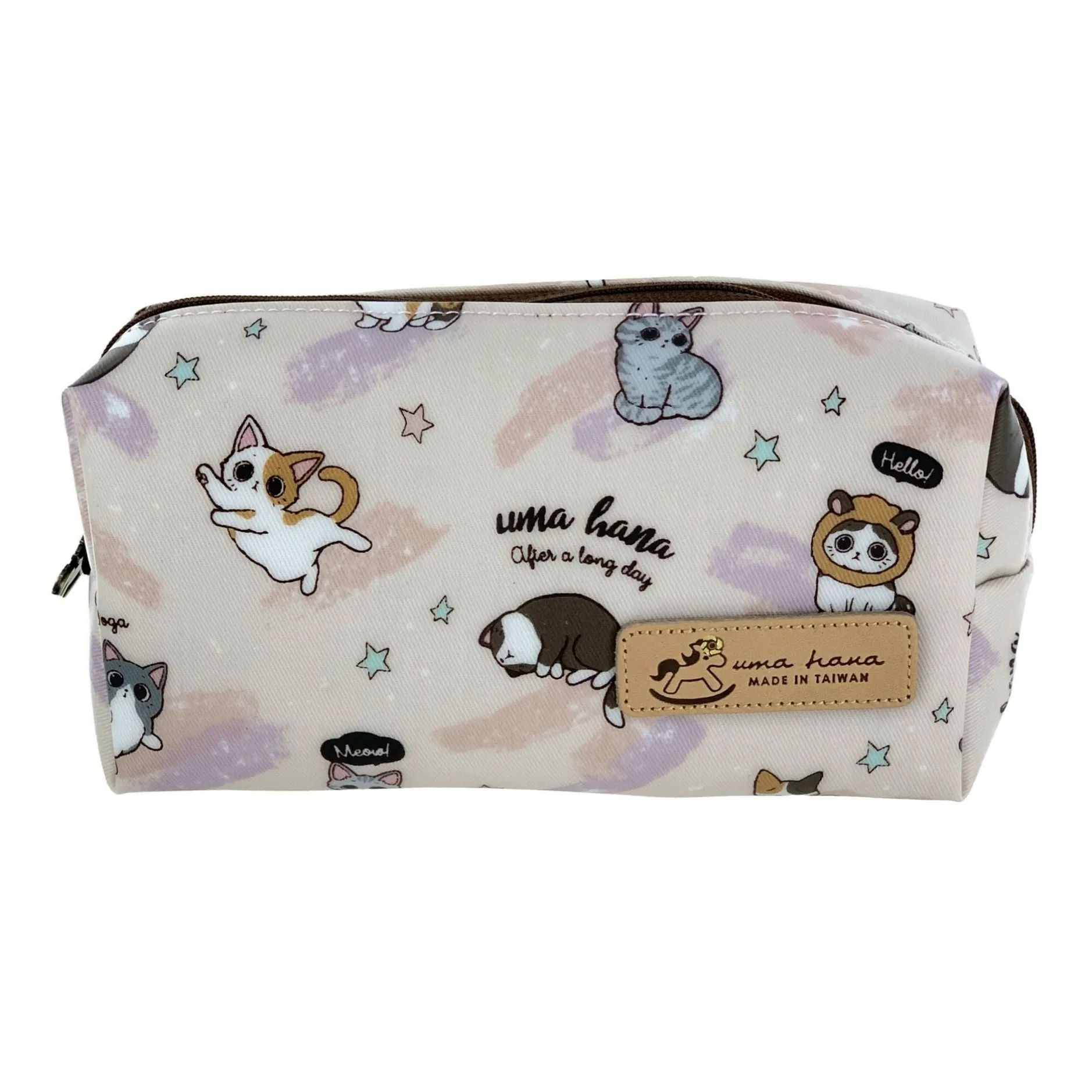 Pink Cat Yoga Rectangle Cosmetic Bag