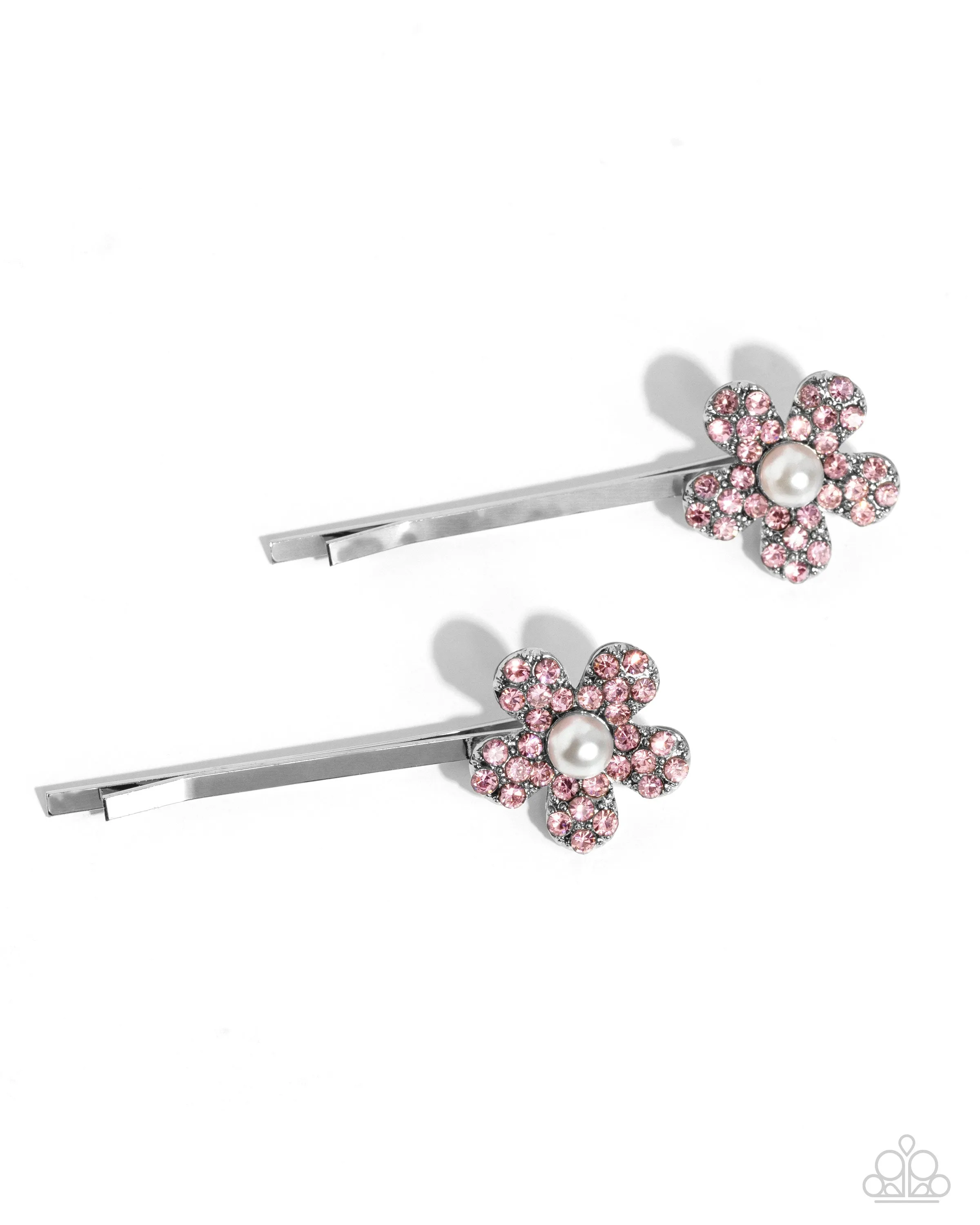 Playfully Perennial - Pink Hair Clip - Paparazzi Accessories