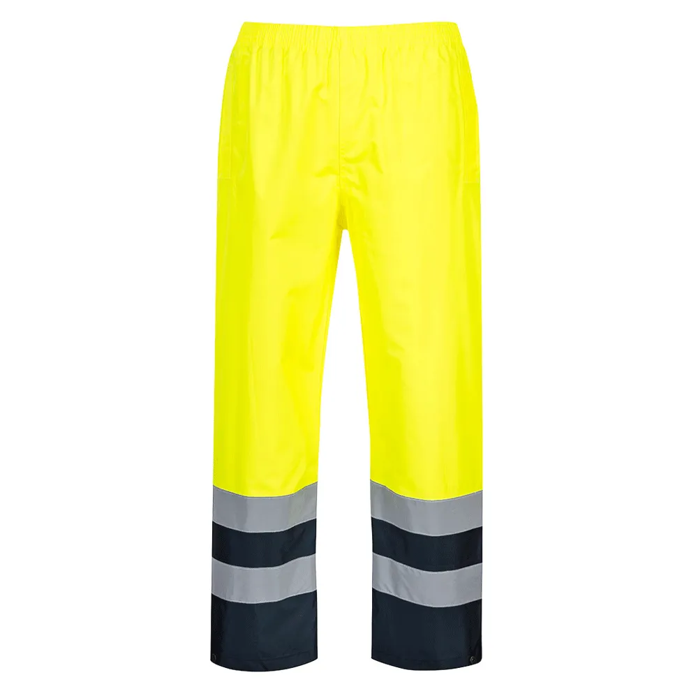 Portwest S486 Hi-Vis Two Tone Waterproof Traffic Trousers Various Colours