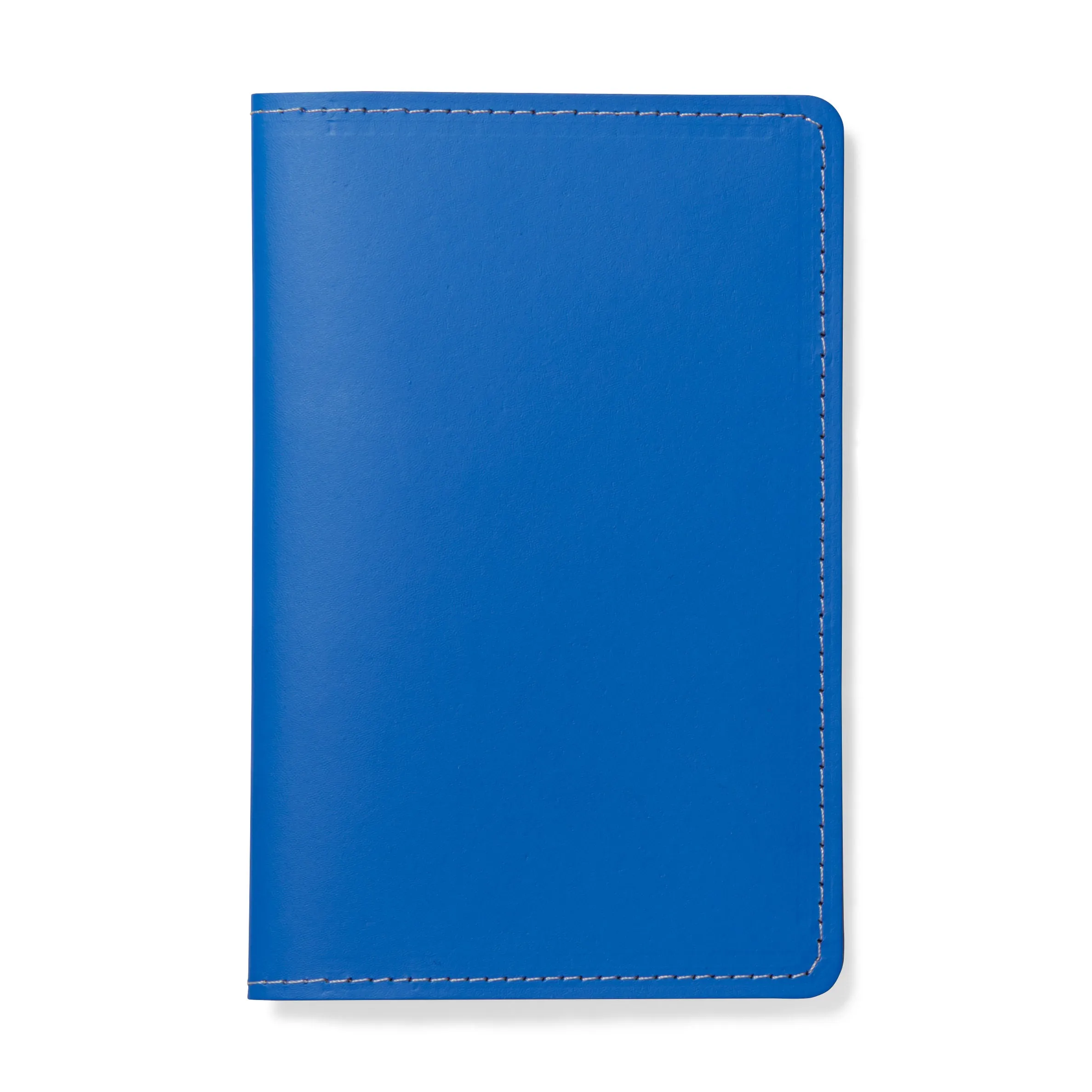 Primary Recycled Leather Passport Case - Blue/ Red